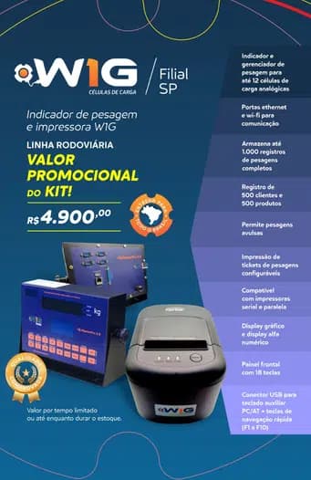 Indicador + Impressora KIT Promocional