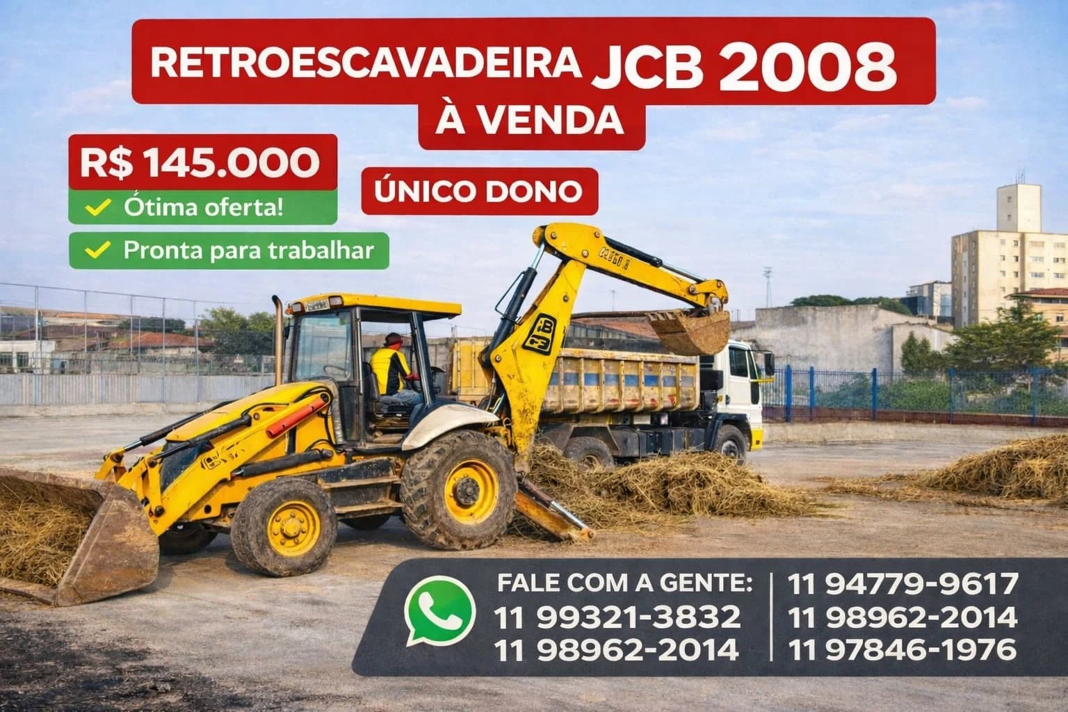 Retroescavadeira JCB À Venda - Foto 1