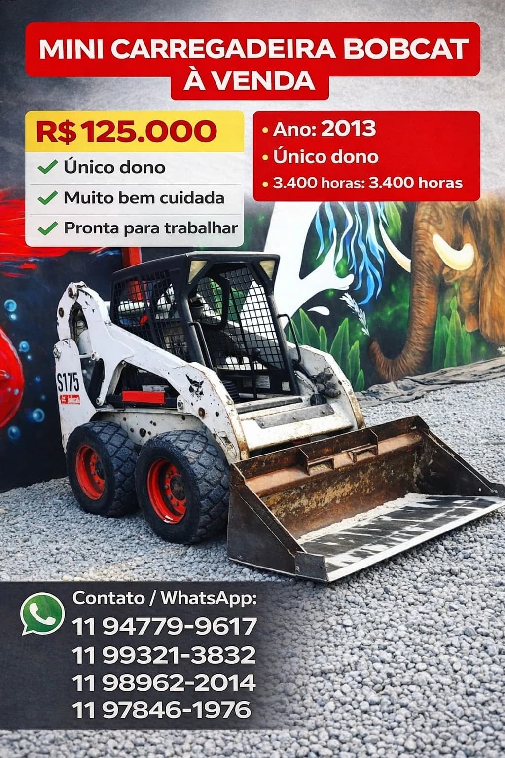 Mini Carregadeira Bobcat À Venda - Foto 1