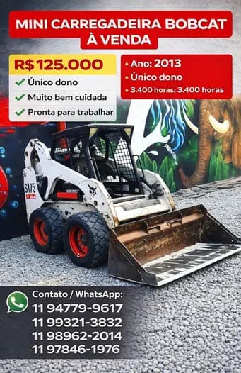 Mini Carregadeira Bobcat À Venda