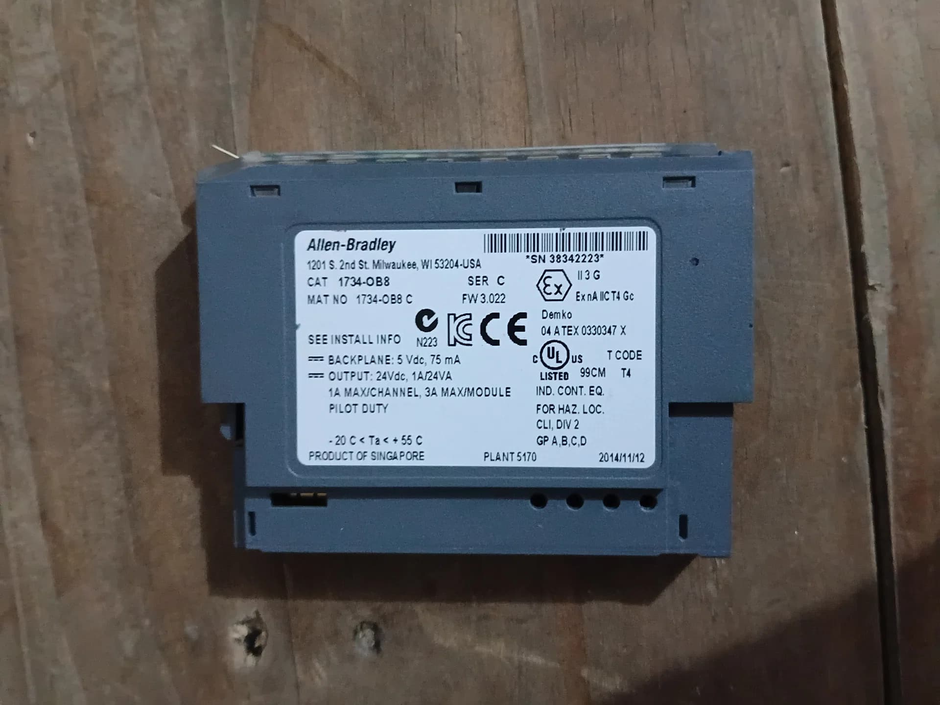 Módulo Saída Digital Allen-bradley 1734-OB8 8 Canais - Point I/o - Usado + NF - 5 Unid Disponíveis - Foto 2
