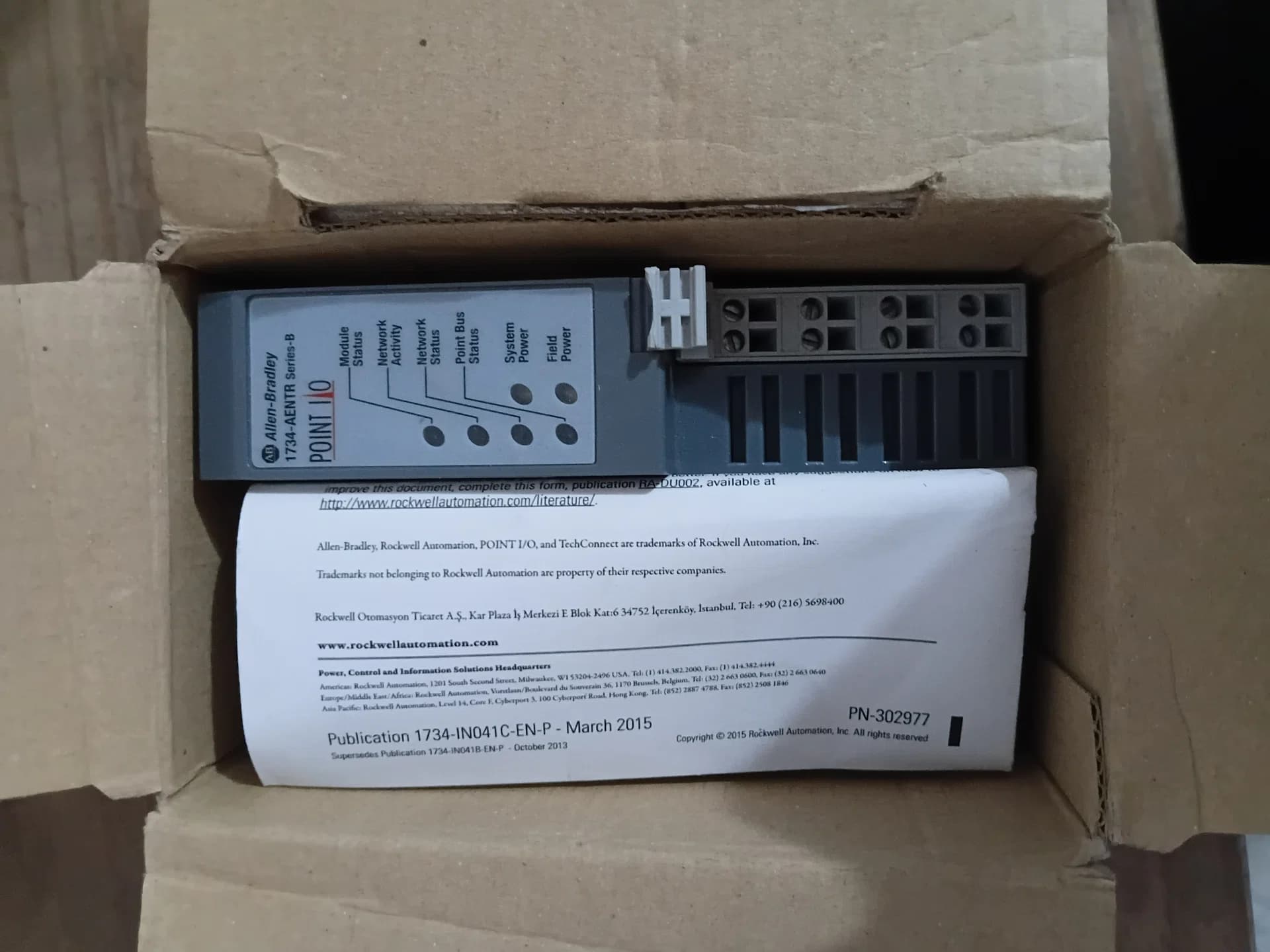 Adaptador Ethernet Allen-bradley 1734-AENTR Série B - NOVO NA Caixa + NOTA Fiscal - Foto 1