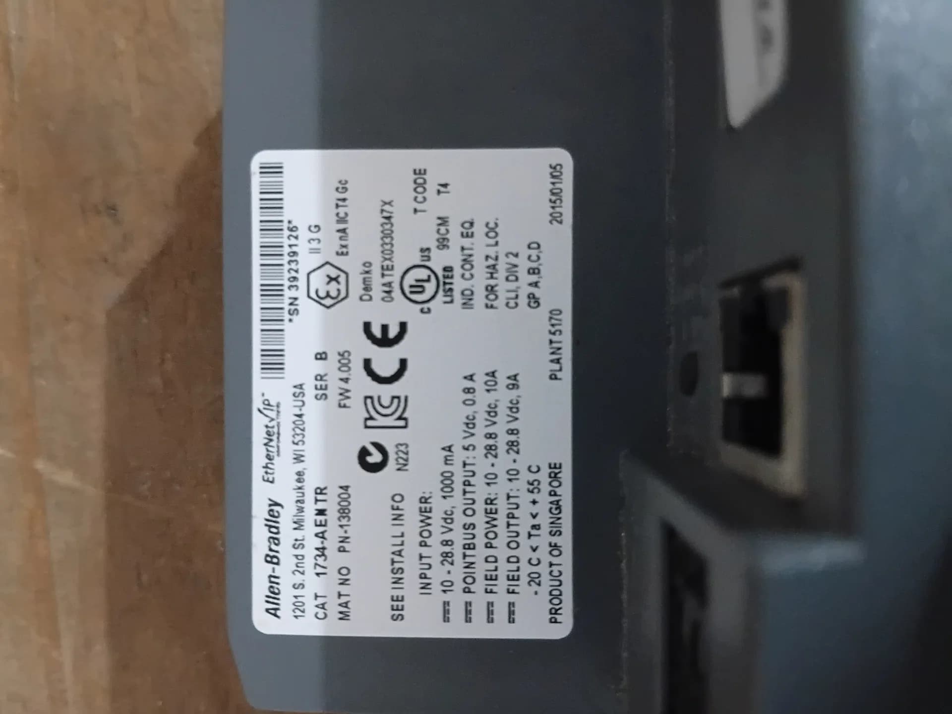 Adaptador Ethernet Allen-bradley 1734-AENTR Série B - NOVO NA Caixa + NOTA Fiscal - Foto 7