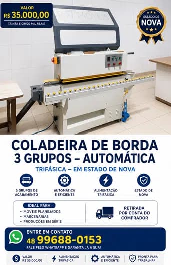 Coladeira de Borda Automática