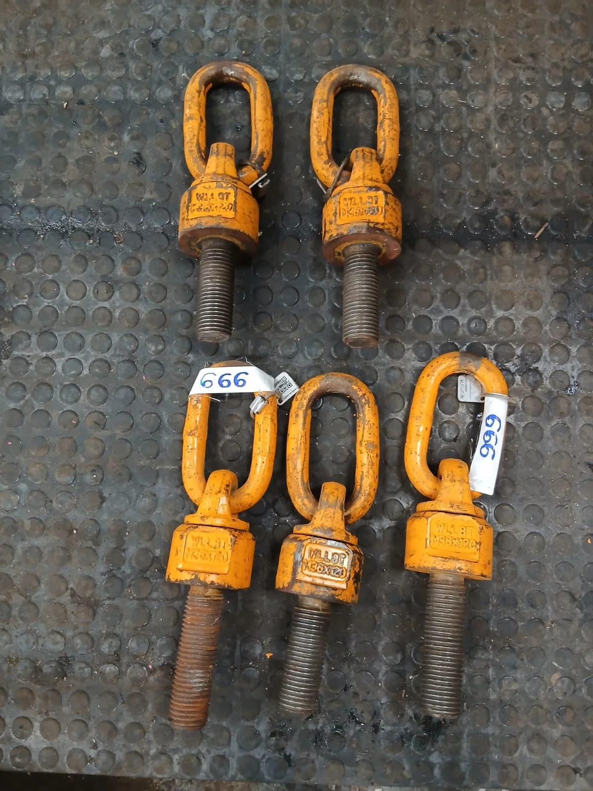 5 Olhais Giratórios C/ Rosca - Capac 8 Ton - Foto 1