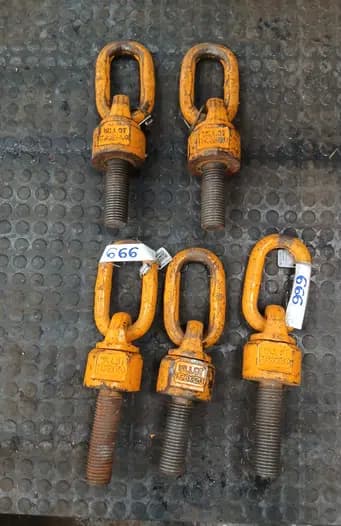 5 Olhais Giratórios C/ Rosca - Capac 8 Ton