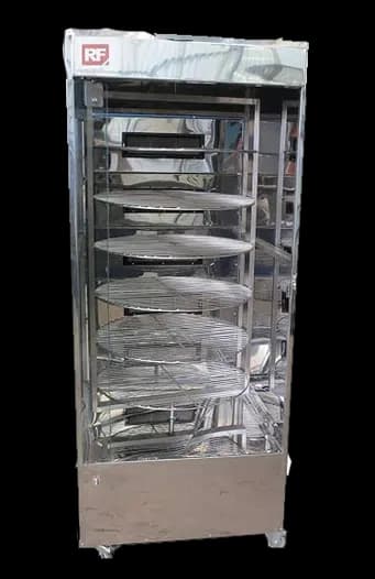 Maquina Assar Frangos e Carnes Giratória em Inox RF160K (queimadores a Gás) 08 Grelhas