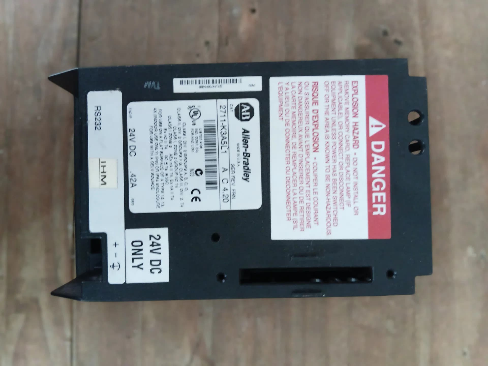 Panelview 300 Allen Bradley 2711-K3A5L1 Série a - HMI Usado em Bom Estado - Foto 2